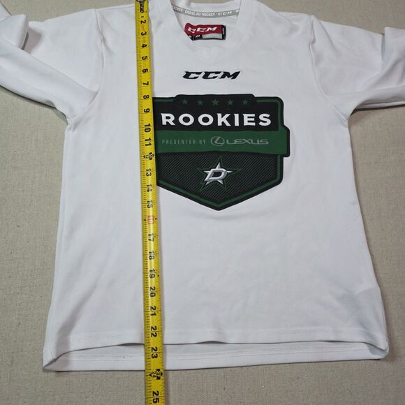 CCM Dallas Stars Rookies Presented By Lexus White Hockey Jersey Shirt Kids Small - Picture 6 of 6
